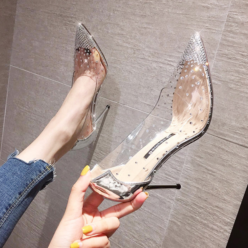 Bridesmaid Transparent Pointed Stiletto