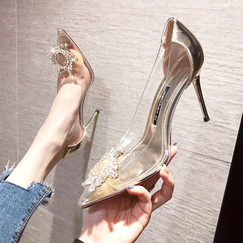 Bridesmaid Transparent Pointed Stiletto