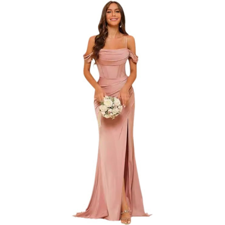 Bridesmaid Satin Corset Dress