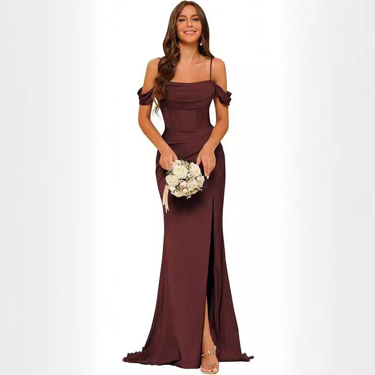 Bridesmaid Satin Corset Dress