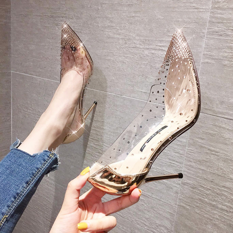 Bridesmaid Transparent Pointed Stiletto
